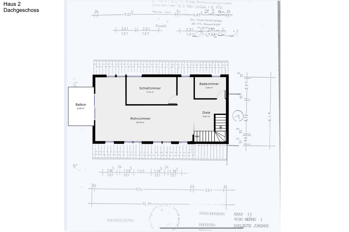 Grundriss Dachgeschoss